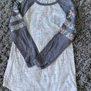 PINK 3 quarter sleeve shirt